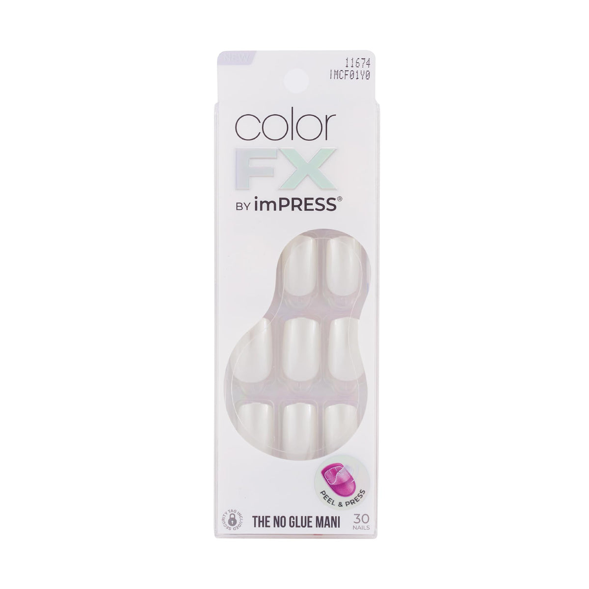 KISS front packaging showing Color FX press-on nails and included tools for quick application