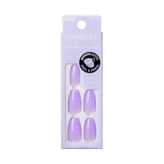 KISS front packaging showing purple lavender coffin nails and quick application benefit