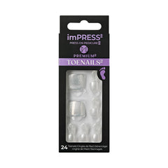 KISS front packaging showing sparkling white silver pedicure and kit benefits