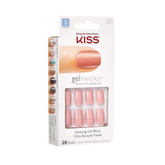 KISS close-up of gel-coated nail surface highlighting glossy shine