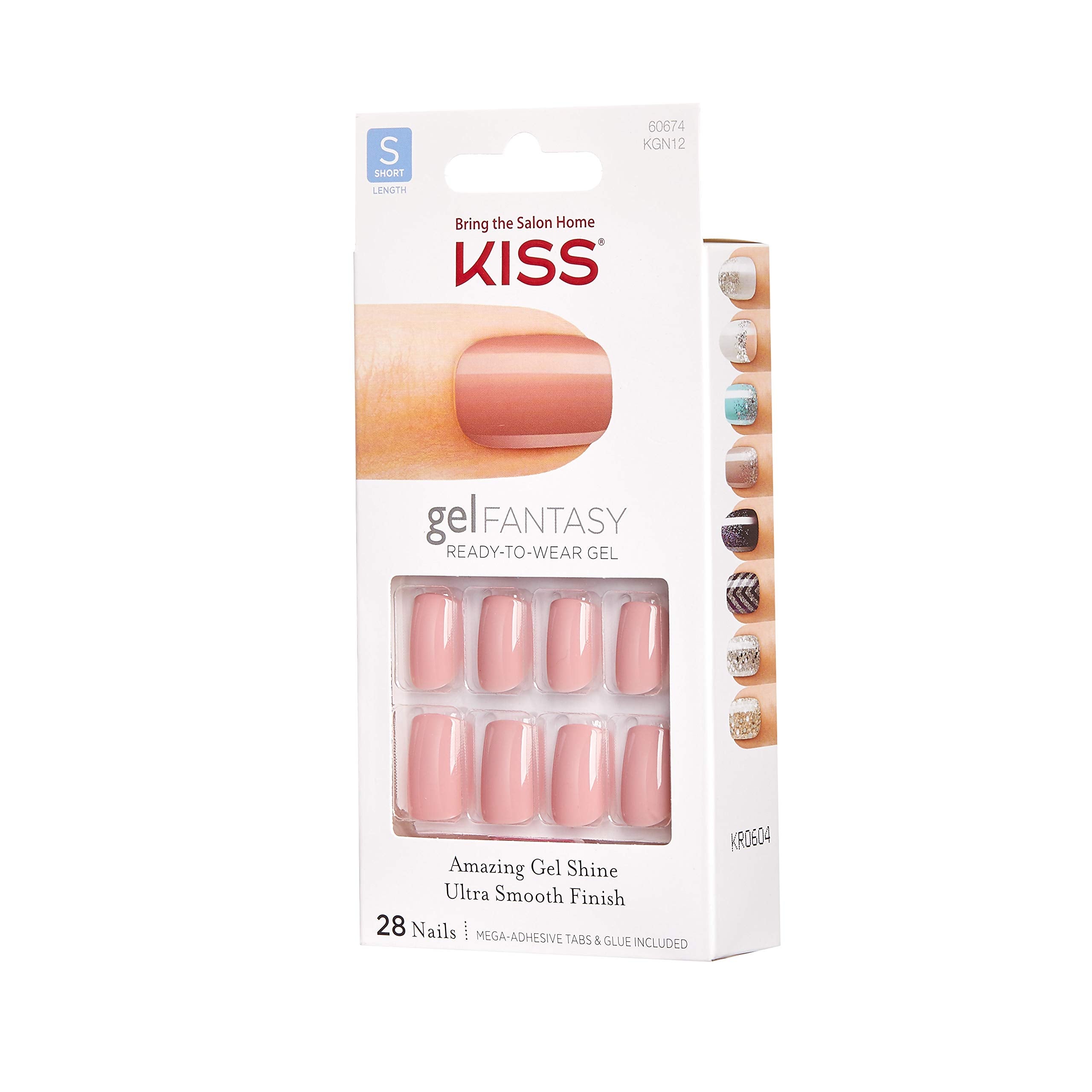 KISS adhesive tabs and glue displayed to show quick application options