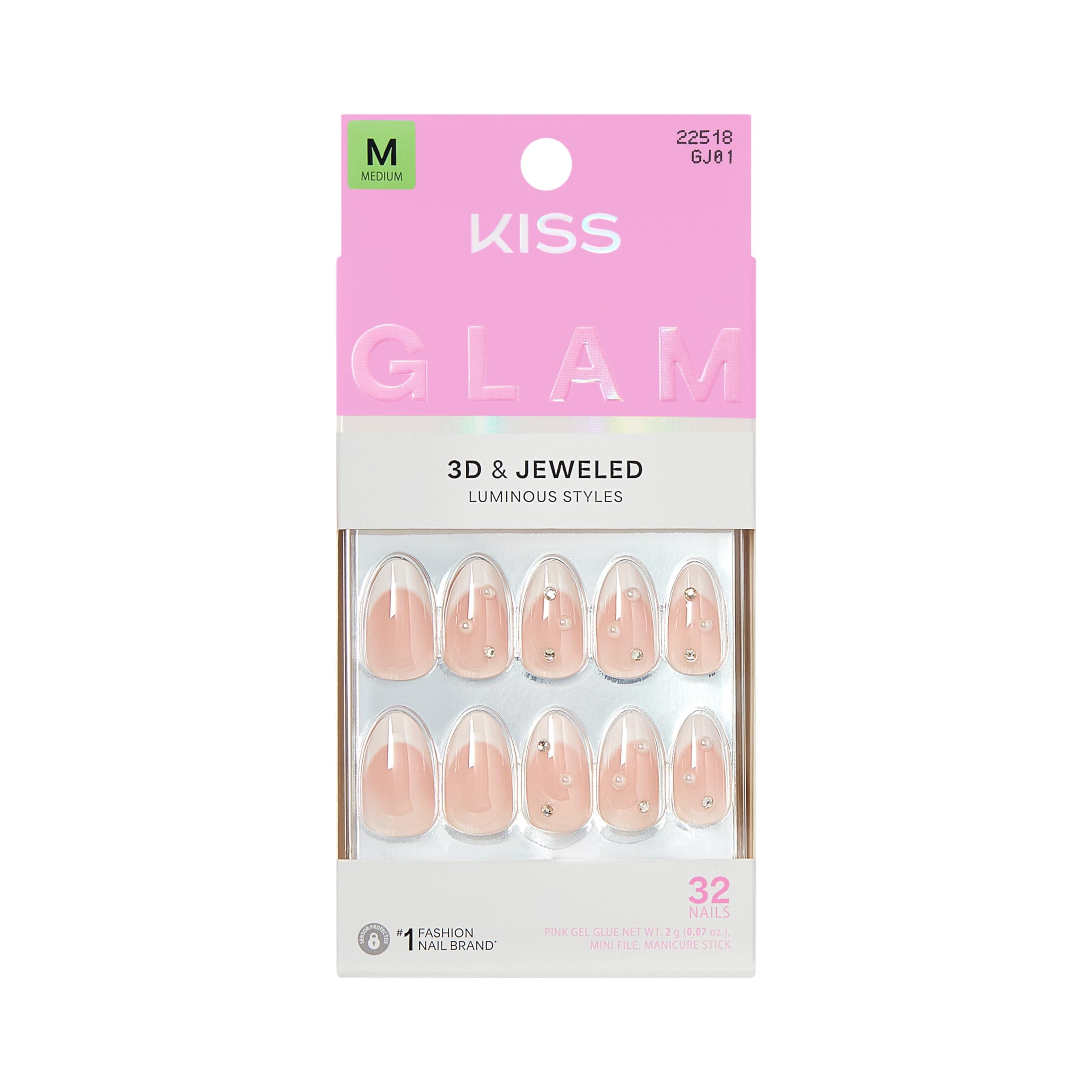 KISS Glam front packaging showing set and benefits
