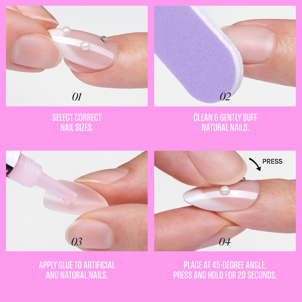 KISS display of varied nail sizes illustrating customized fit options