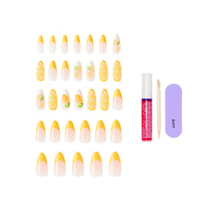 KISS Glam side profile of almond shape showing sleek curvature benefit