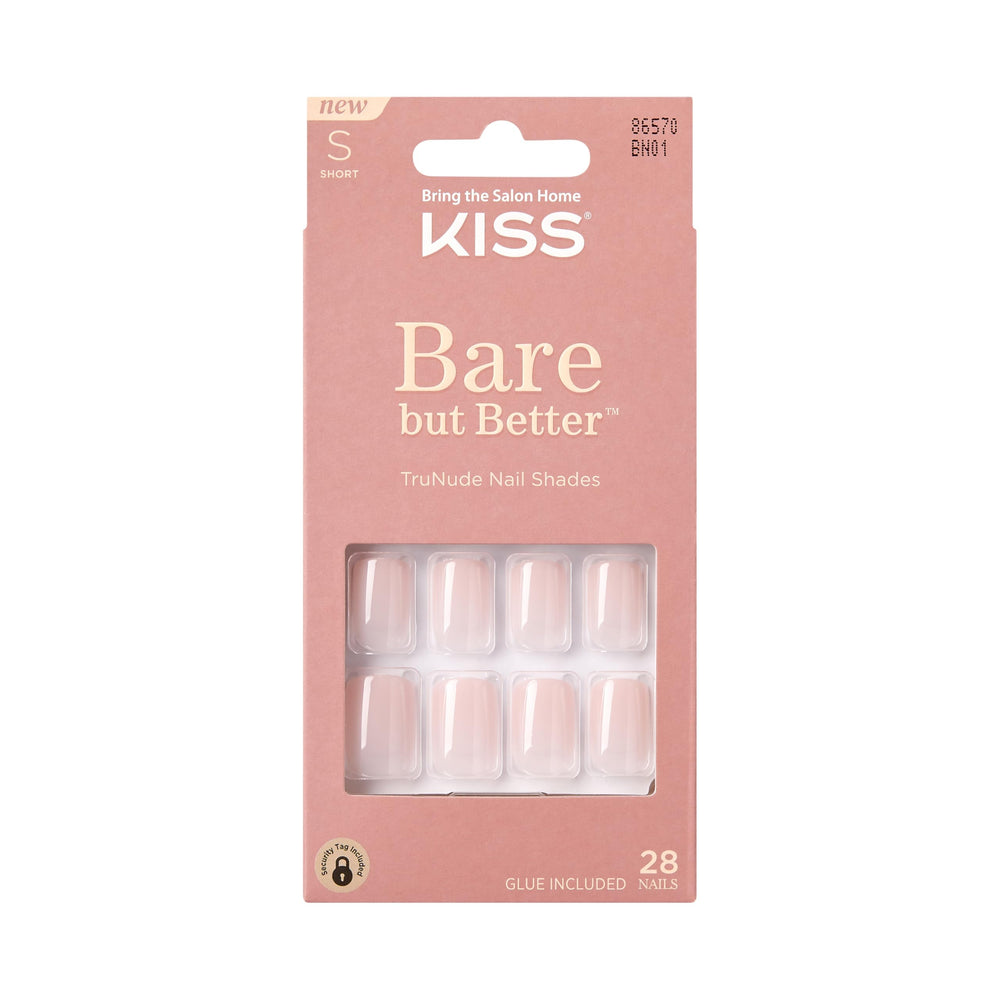 KISS glossy pink front packaging showing set and benefits
