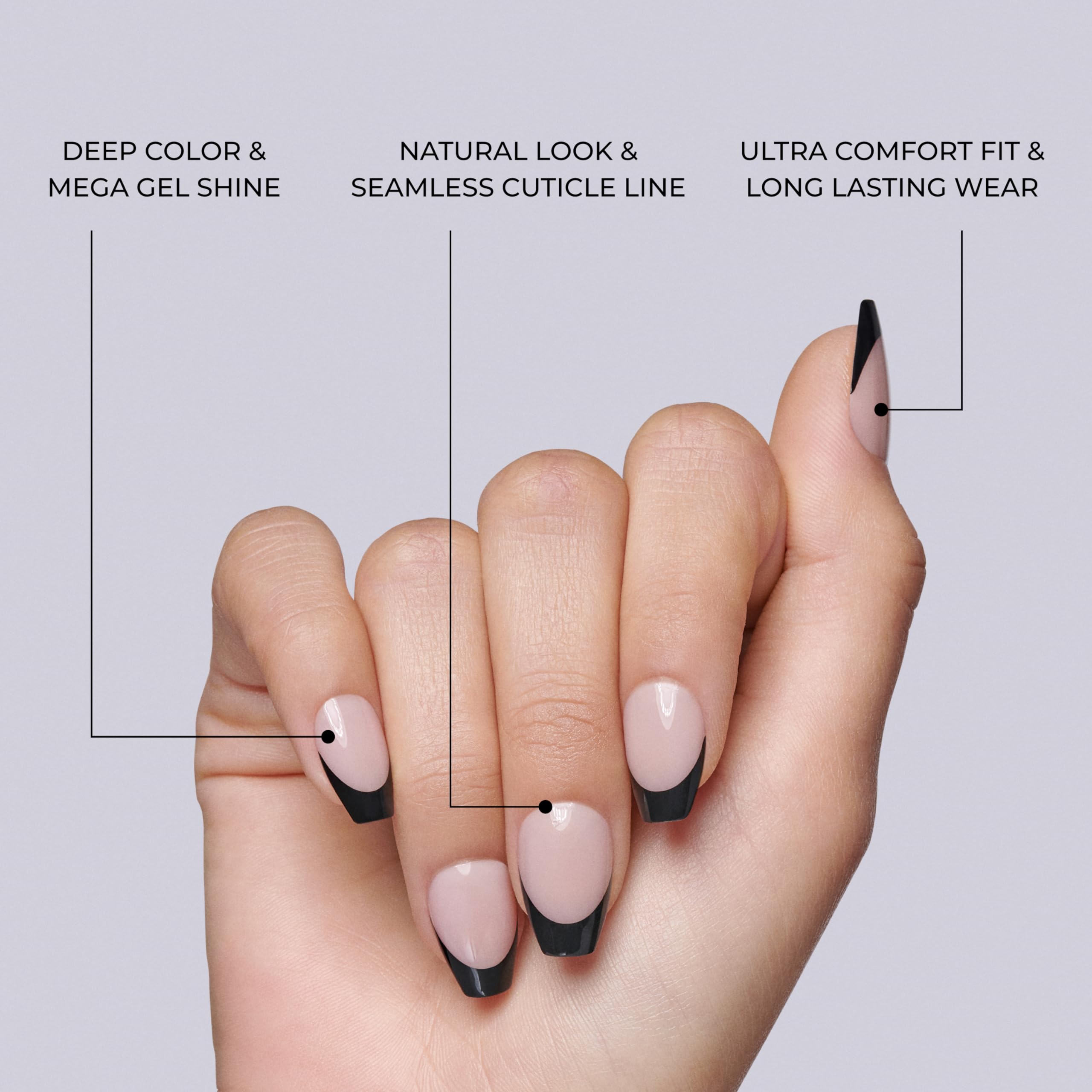KISS Hype glossy texture close-up highlighting mega-gel shine for salon quality