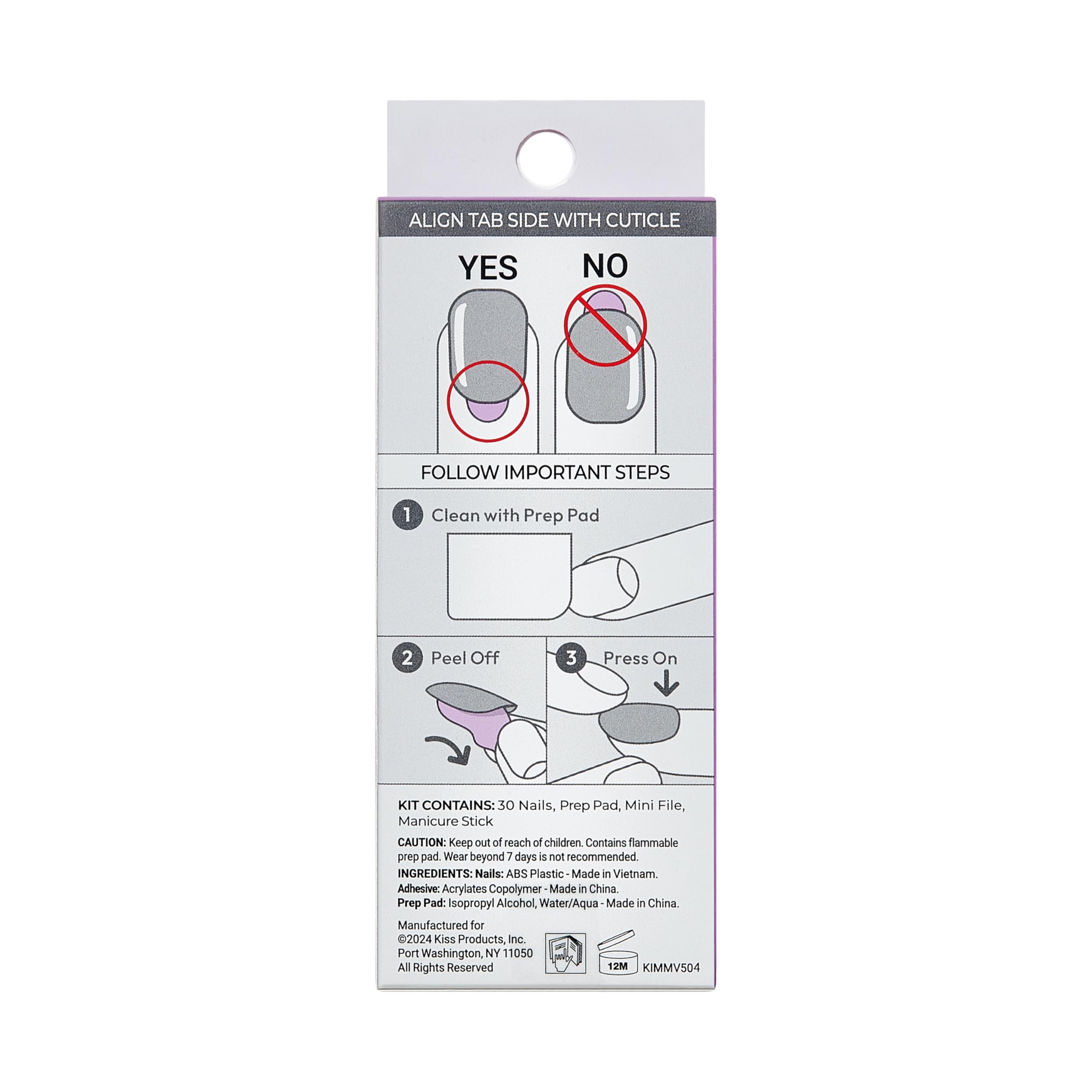 KISS imPRESS mini file close detail for smooth edge and comfortable wear