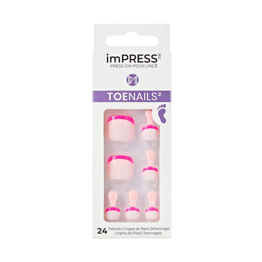 KISS imPRESS front packaging showing kit components and quick pedicure benefit