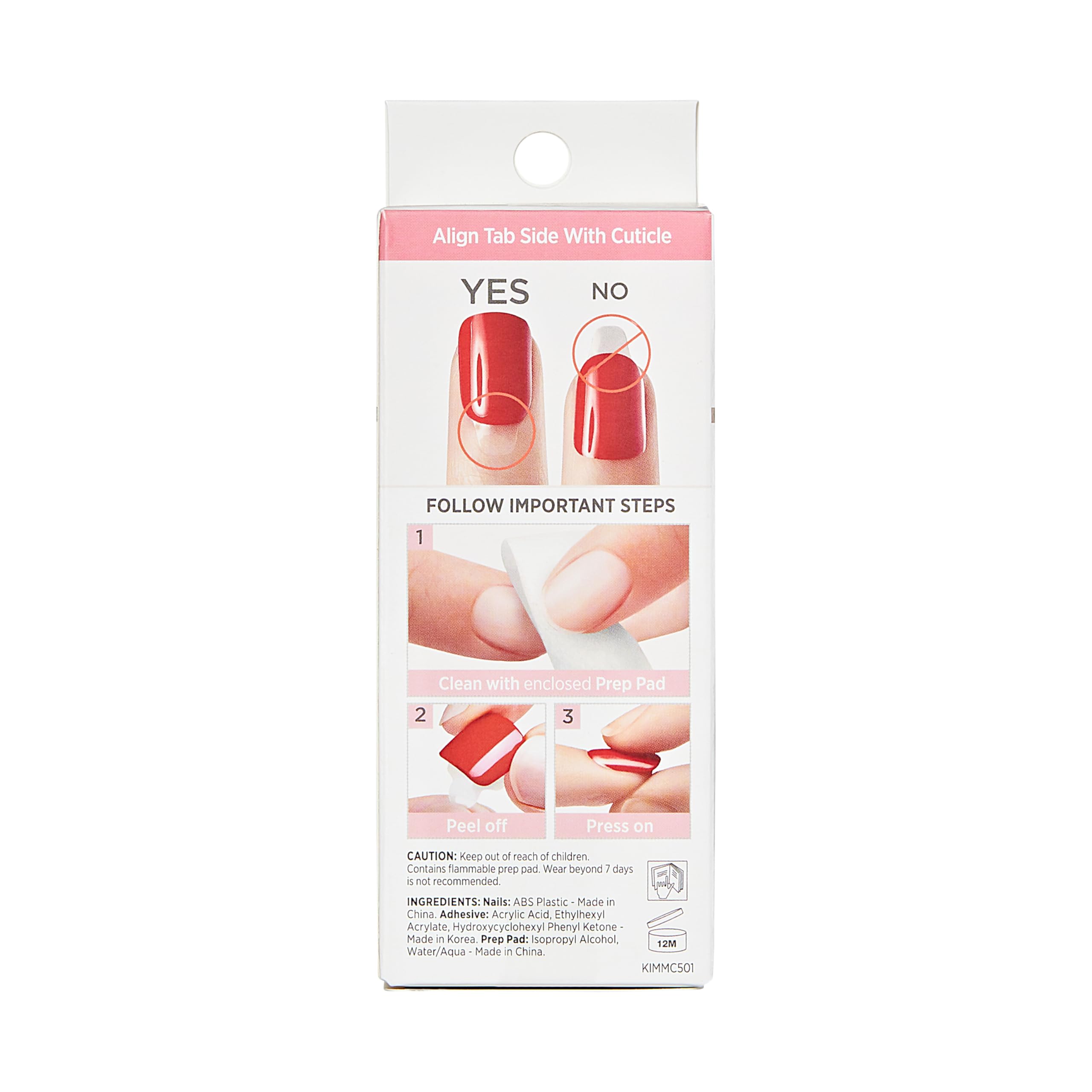 KISS prep pad mini file and manicure stick beside nails showing easy customization benefit