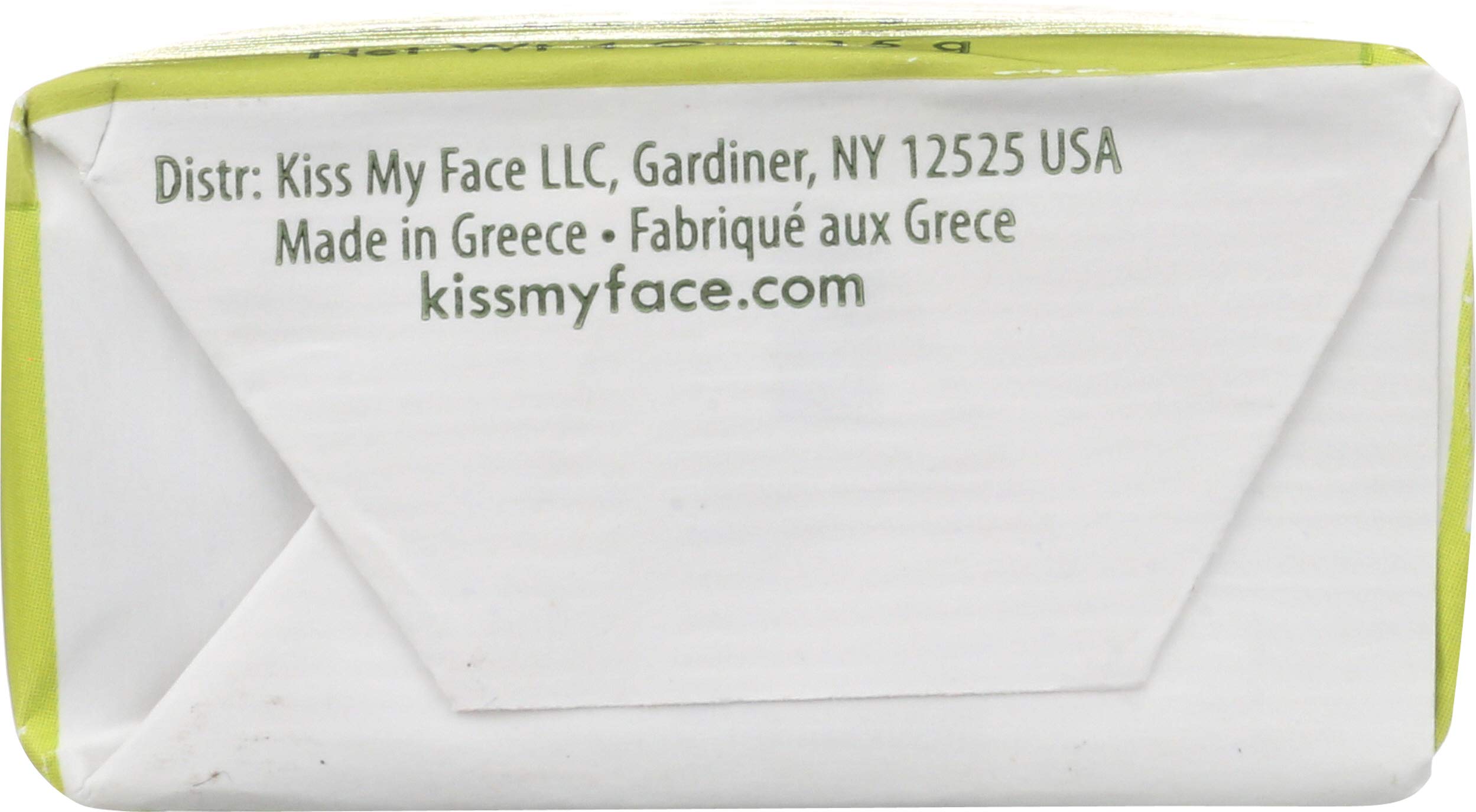 soap on draining dish showing Kiss My Face bar staying dry for longer lifespan