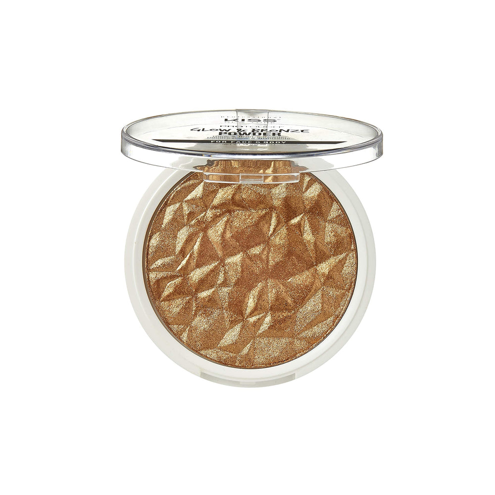 Kiss bronzer brush swatch on forearm demonstrating smooth payoff and buildable coverage