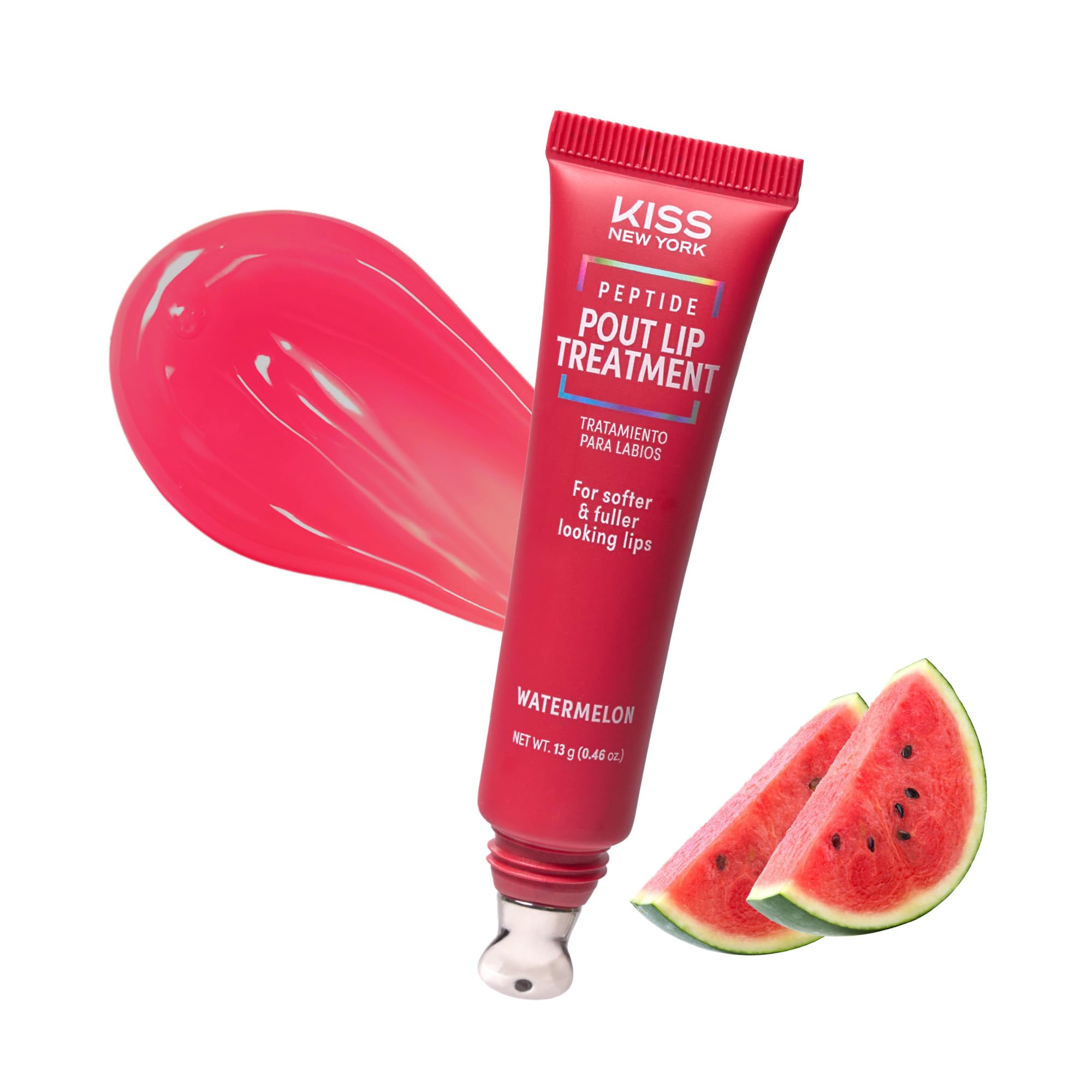 KISS NEW YORK front packaging showing glossy watermelon tint benefit