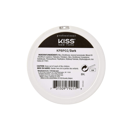 Kiss bronzer close-up of pearl-finish texture highlighting blendable micro-fine particles