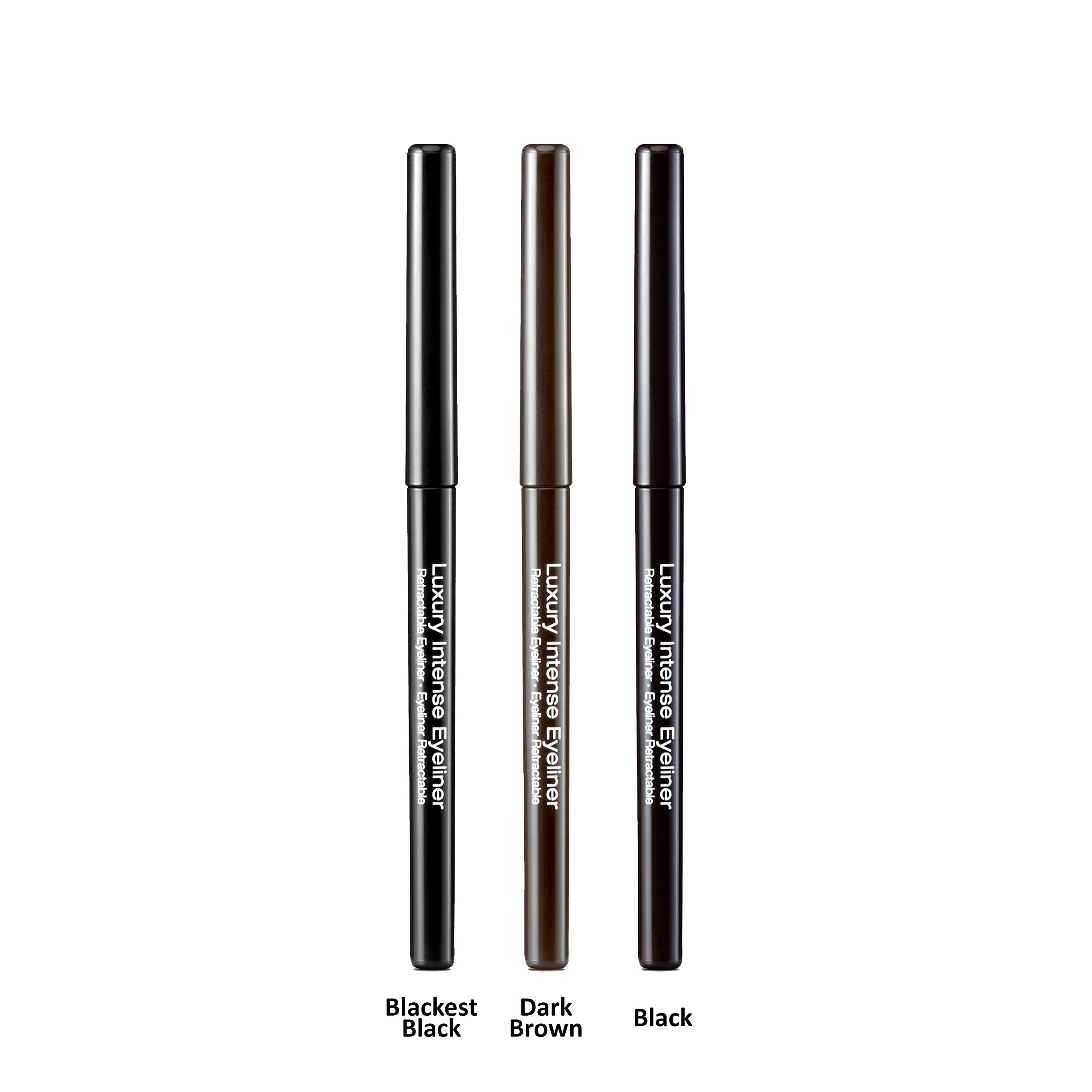Kiss New York eyeliner next to a coin to show compact size and travel-friendly benefit