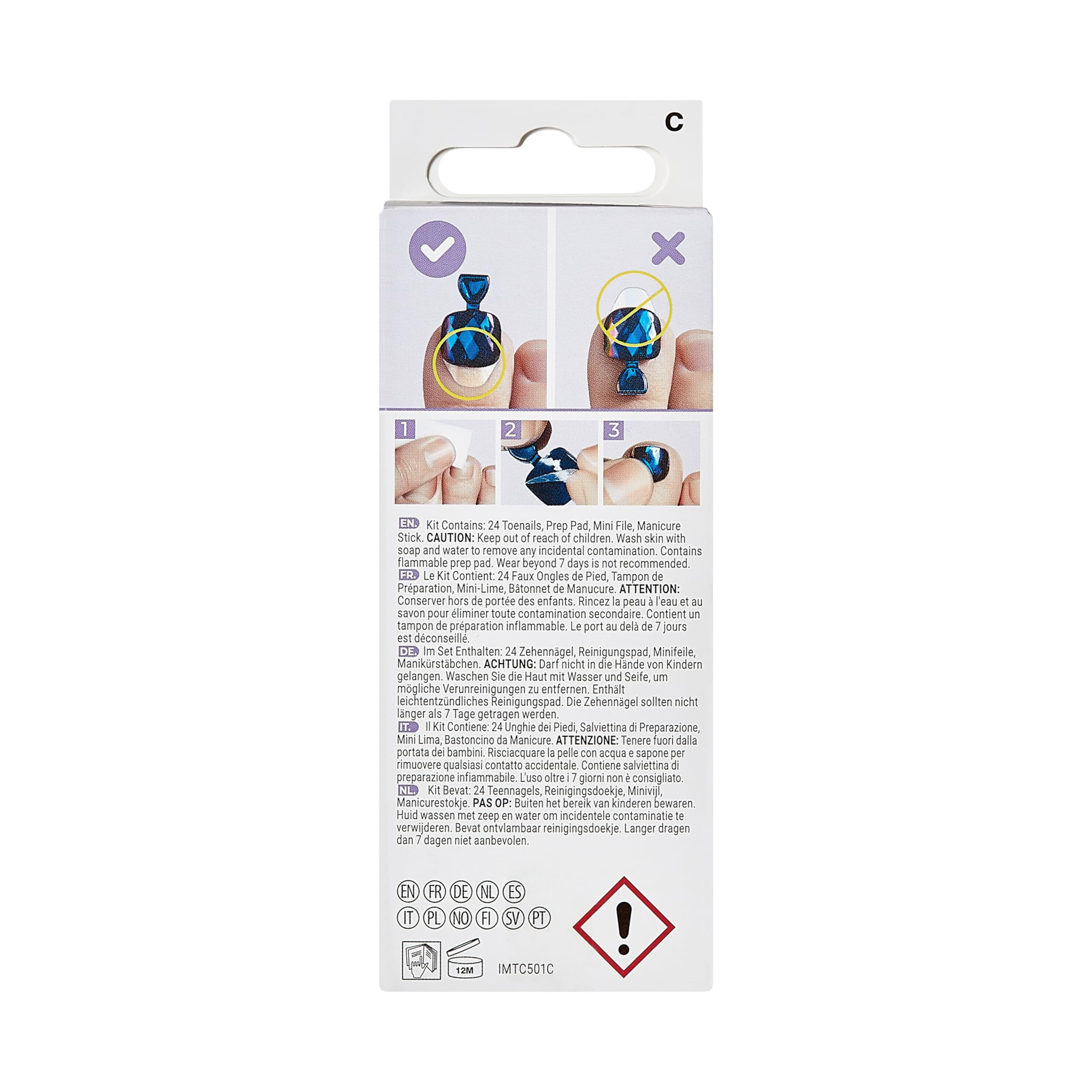 KISS prep pad, mini file, and manicure stick displayed to aid easy application