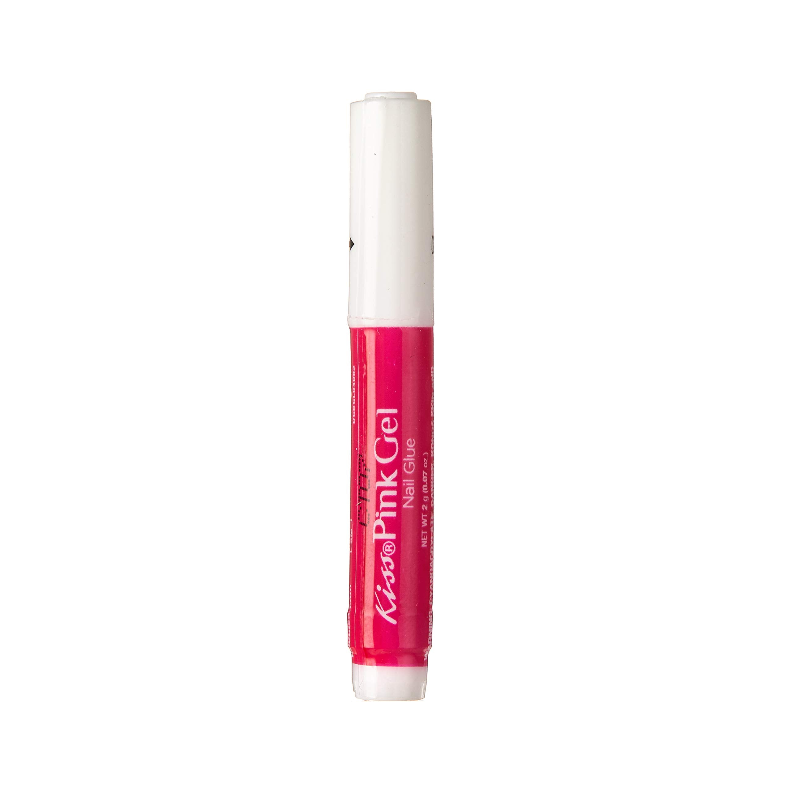 KISS gel glue in use applying press-on nail for secure hold and quick manicure