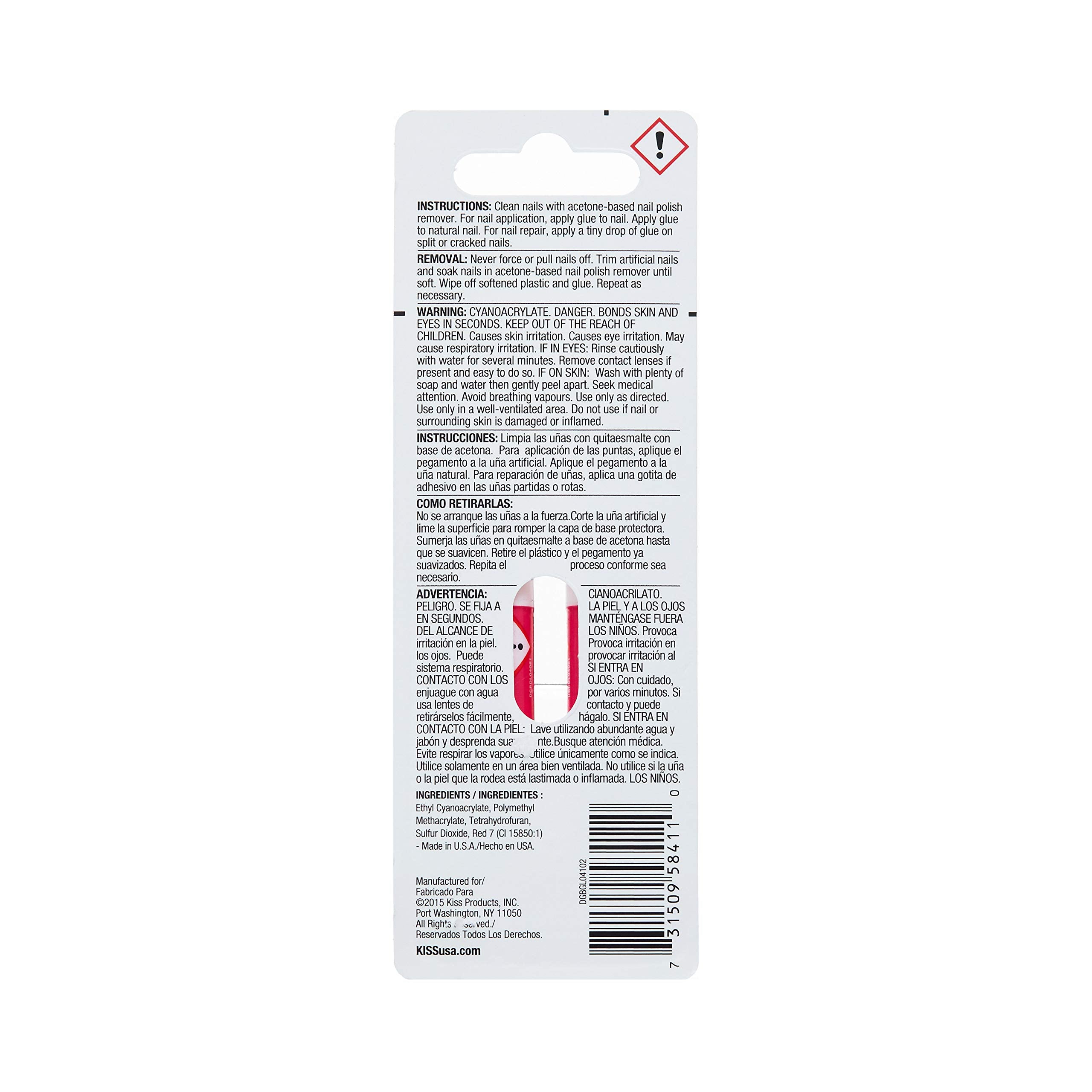 KISS gel nail glue pipette detail illustrating precise application control