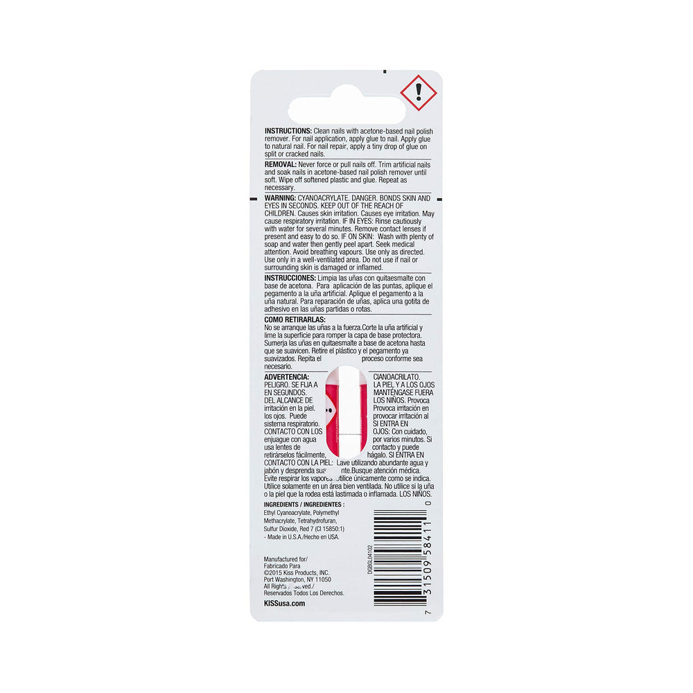 KISS gel nail glue pipette detail illustrating precise application control