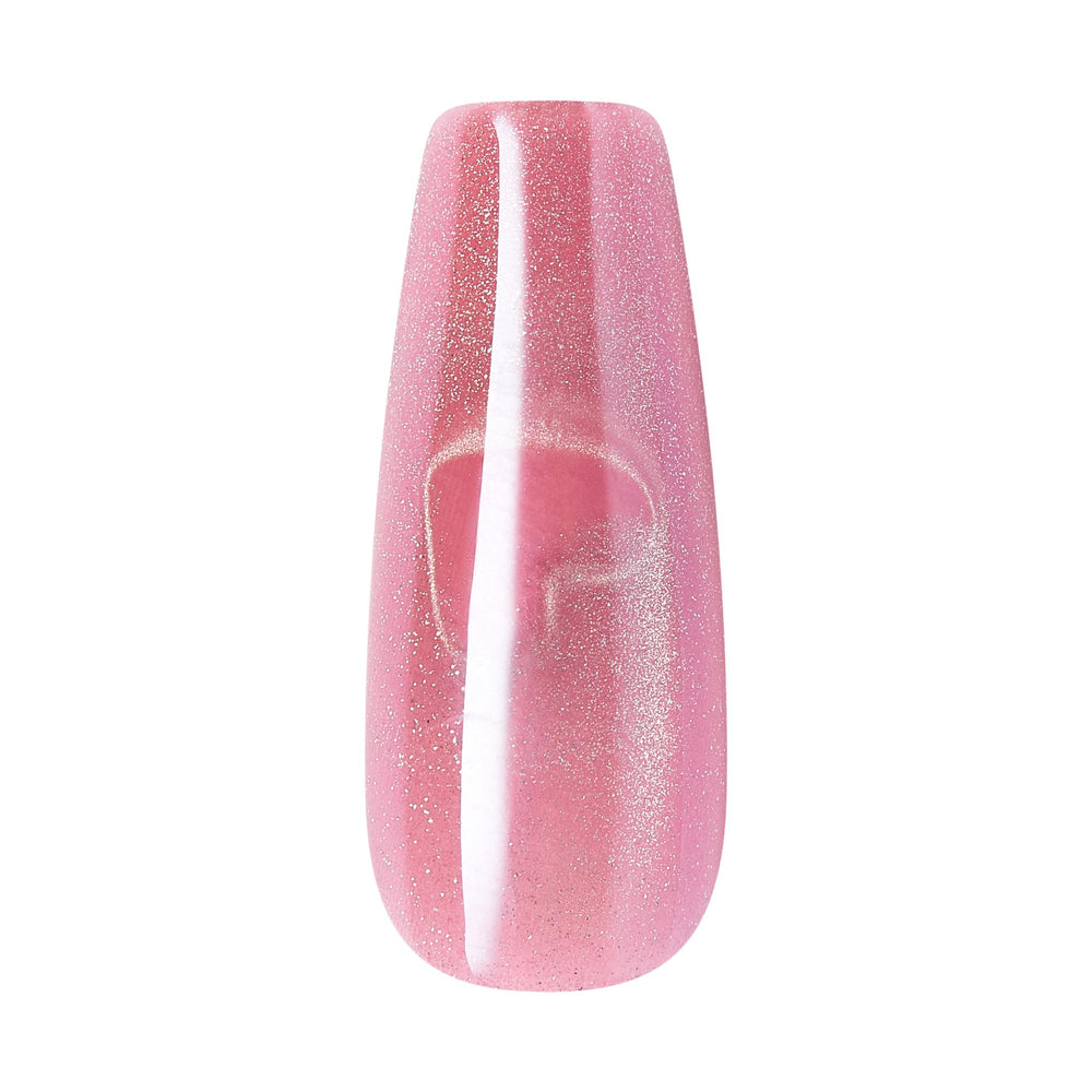 KISS Pink Sugar on model hand lifestyle shot highlighting salon look at home
