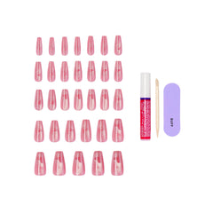 KISS Pink Sugar 2g glue and manicure tools included for secure application