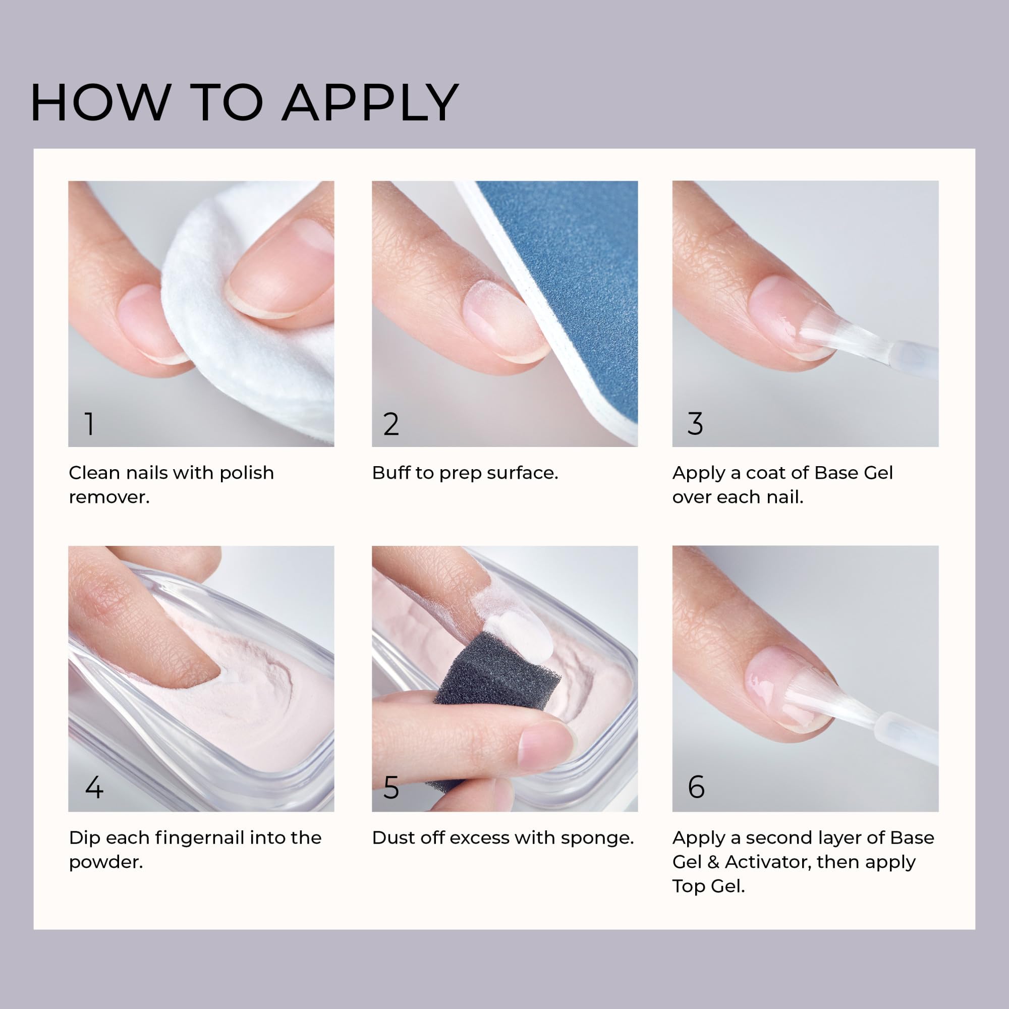 KISS application on hand mid-process demonstrating simple at-home use