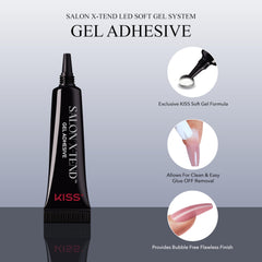 KISS single Light White almond nail close-up showing smooth salon finish