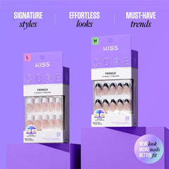 KISS side profile view showing nail thickness and flexible acrylic-infused durability