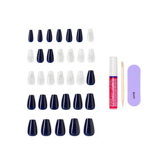 KISS full layout of 32 nails demonstrating size variety for precise fitting