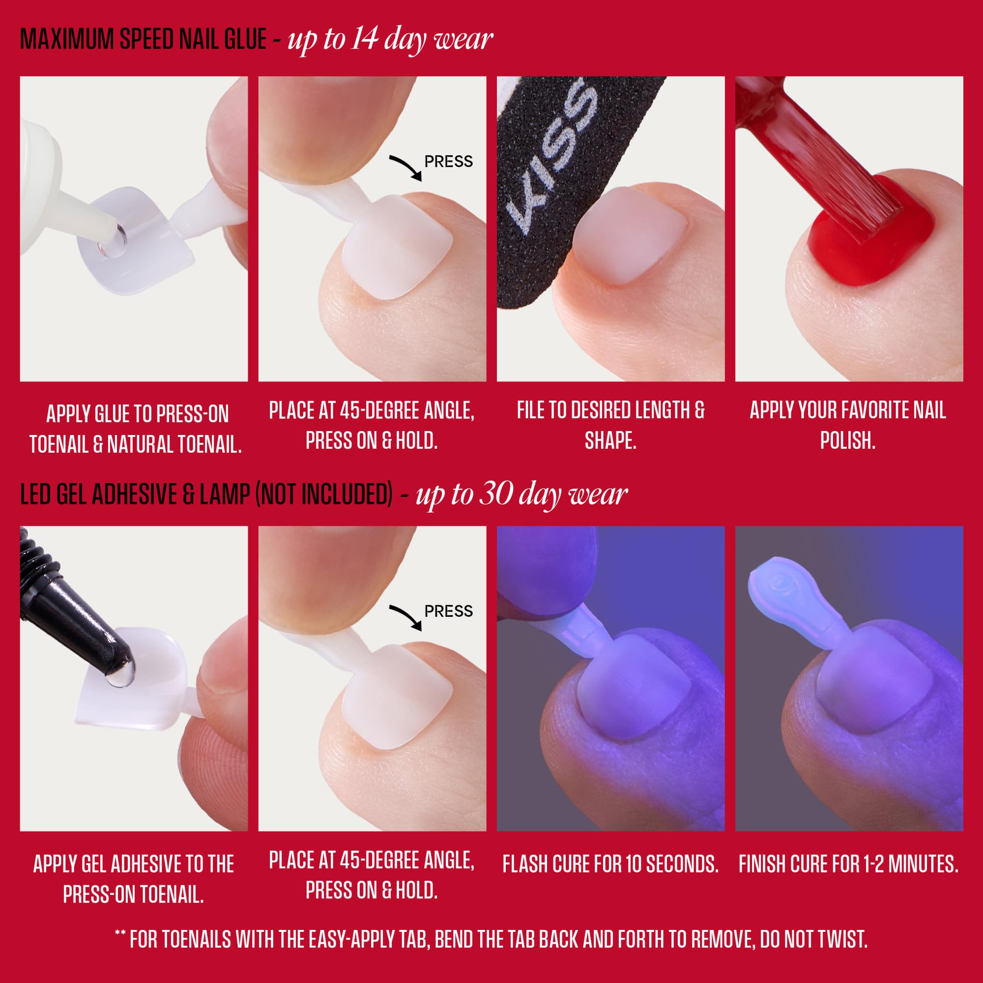 KISS polished toenails in a lifestyle setting showcasing customizable style