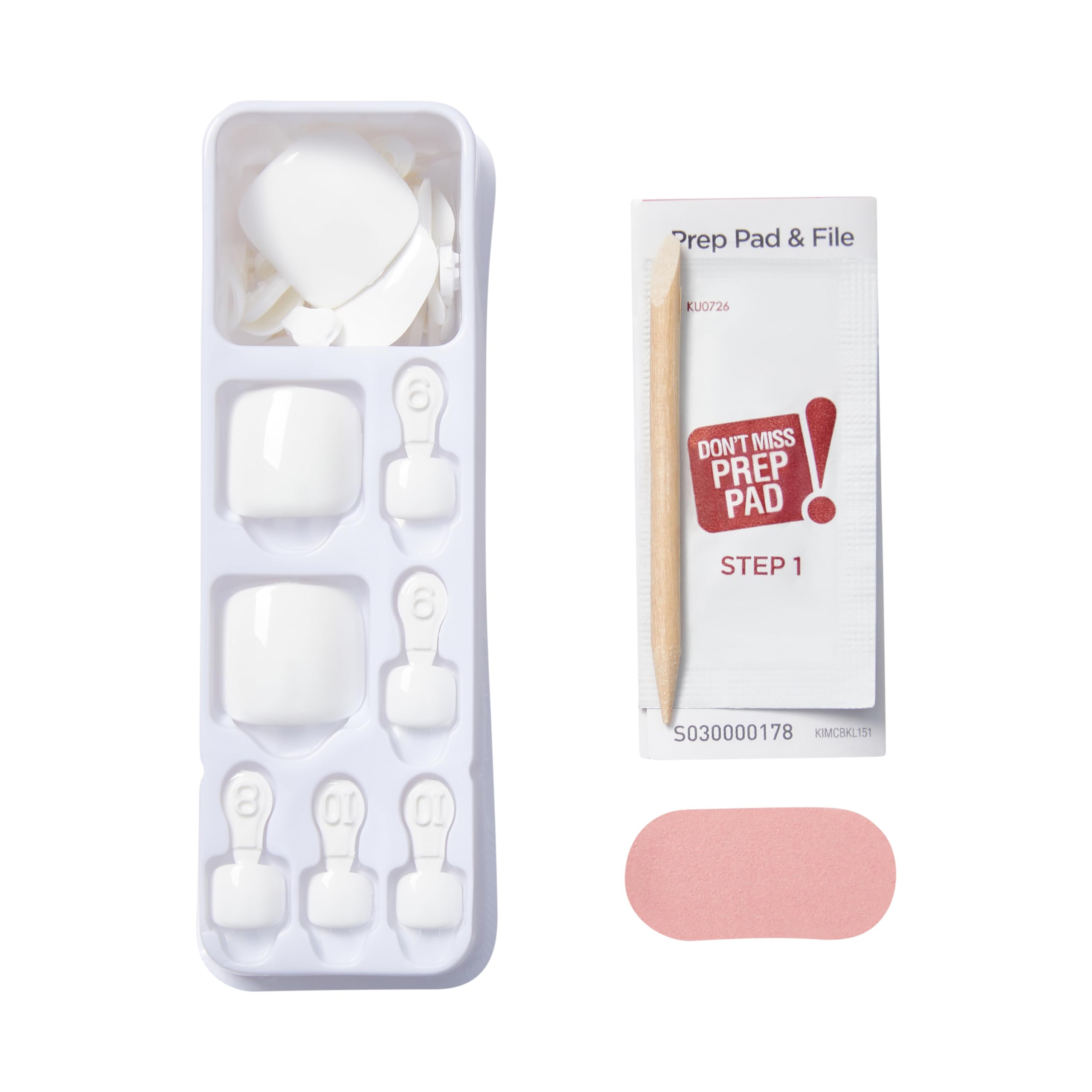 KISS application step with pressing motion demonstrating simple peel-and-press use