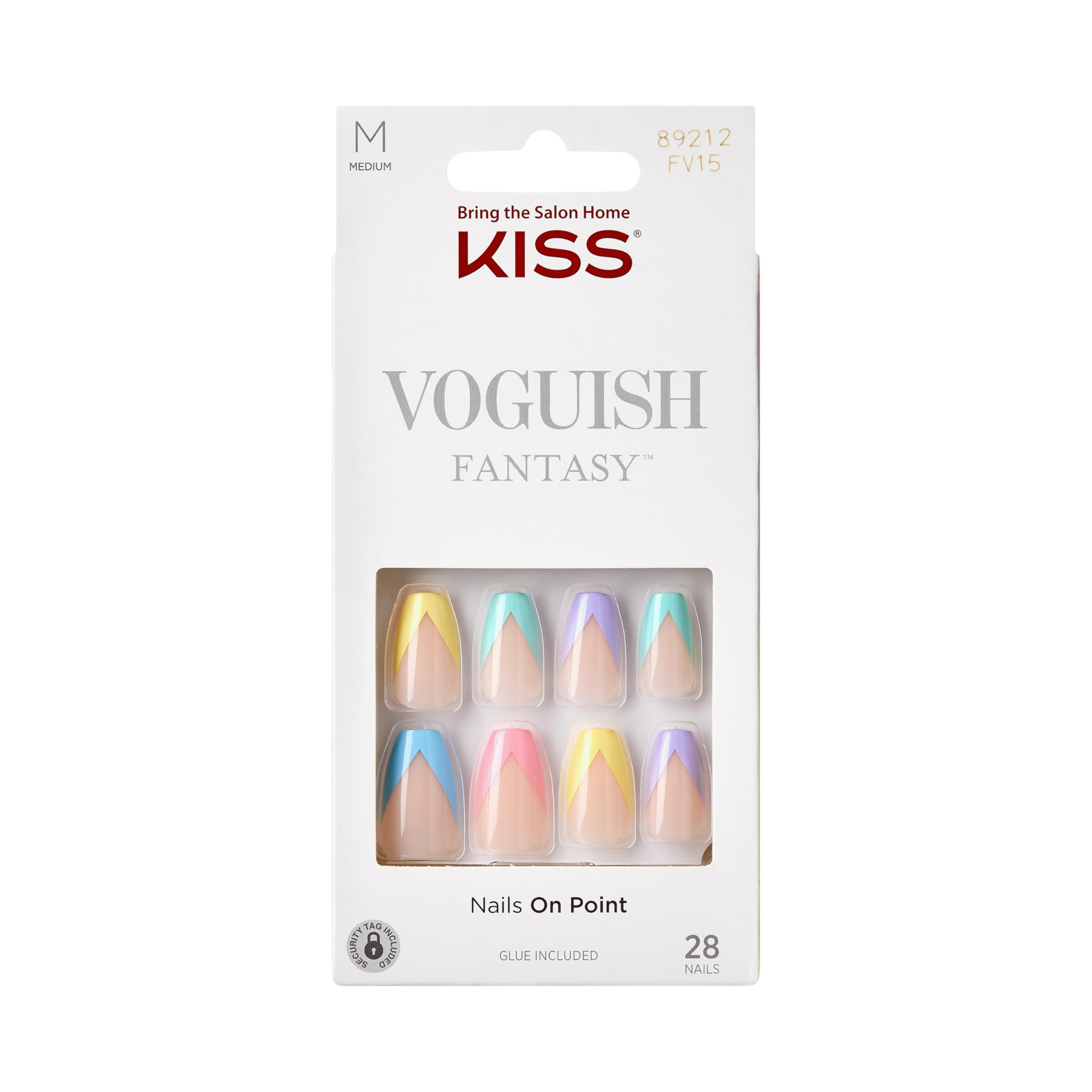 KISS front packaging showing set contents and colorful coffin nails for instant style