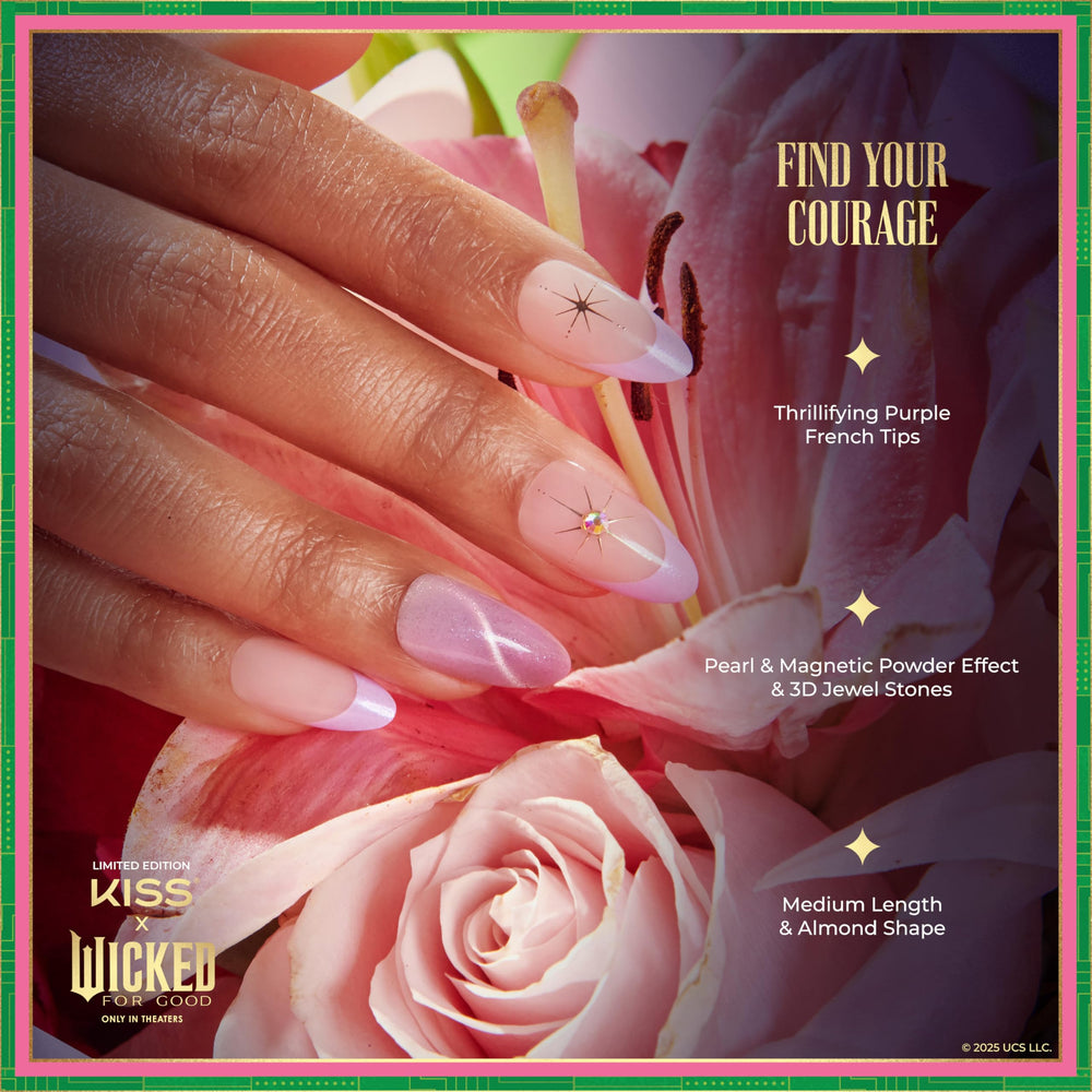 KISS 3D jewel embellishment on nail demonstrating sparkle and dimension