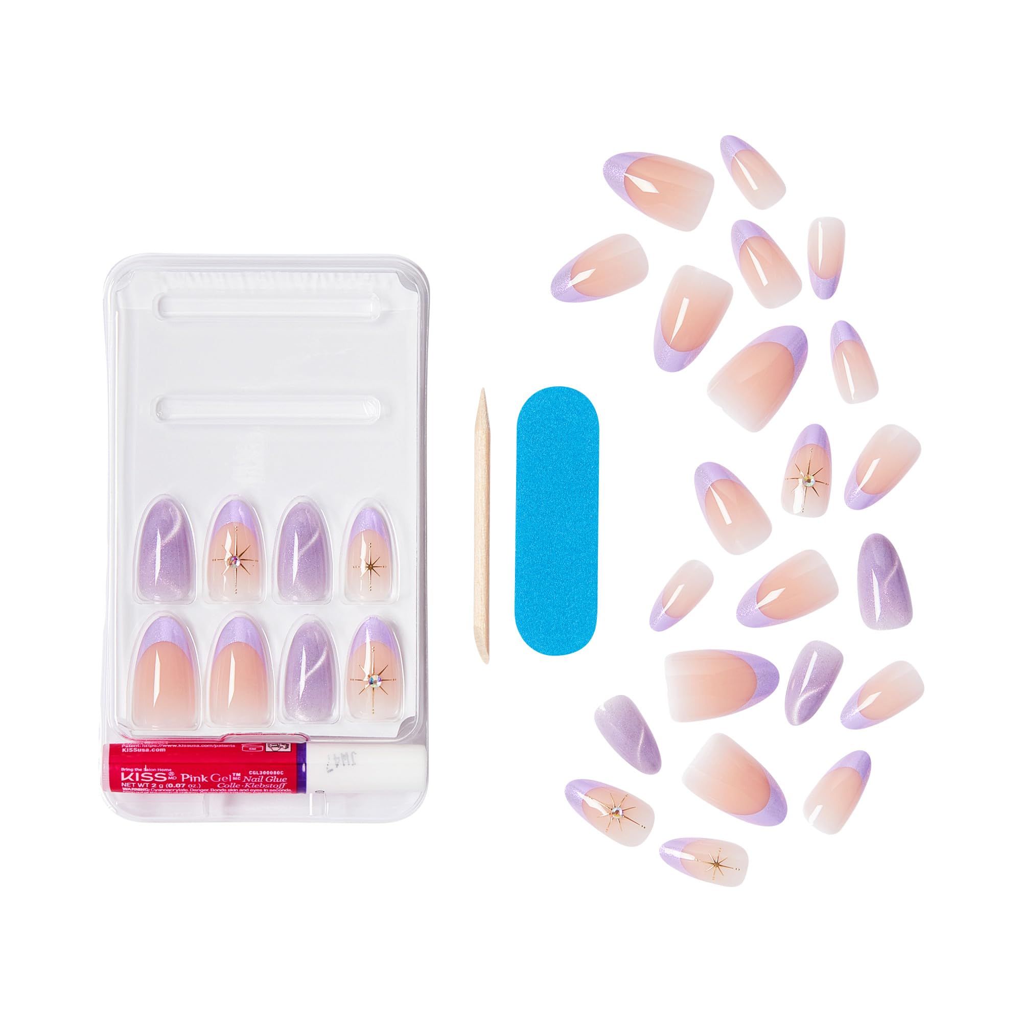 KISS nails on hand for size comparison showing natural-looking fit