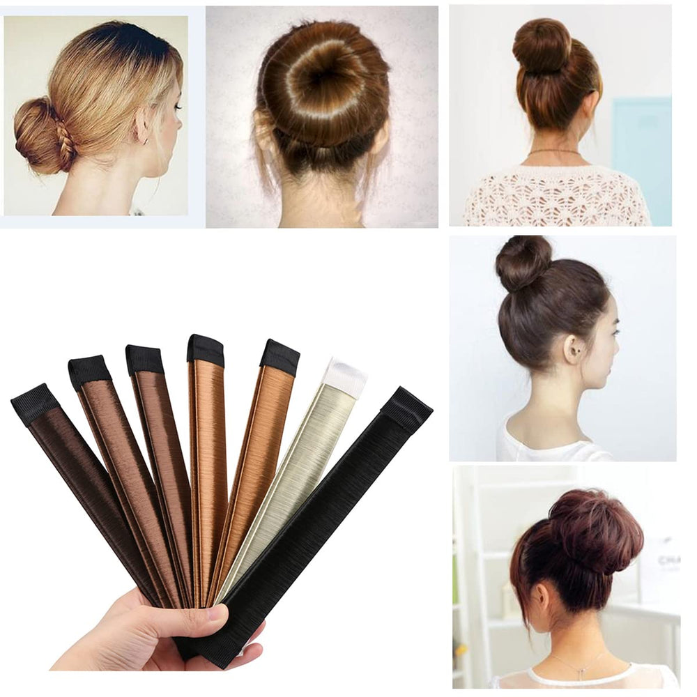 KISSBUTY in use on model creating a neat bun for fast, everyday styling benefit