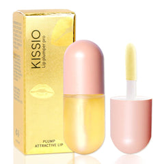 KISSIO front packaging showing compact 5.5ml tube and glossy finish benefit