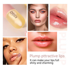 KISSIO lips before and after image illustrating fuller-looking lip appearance benefit