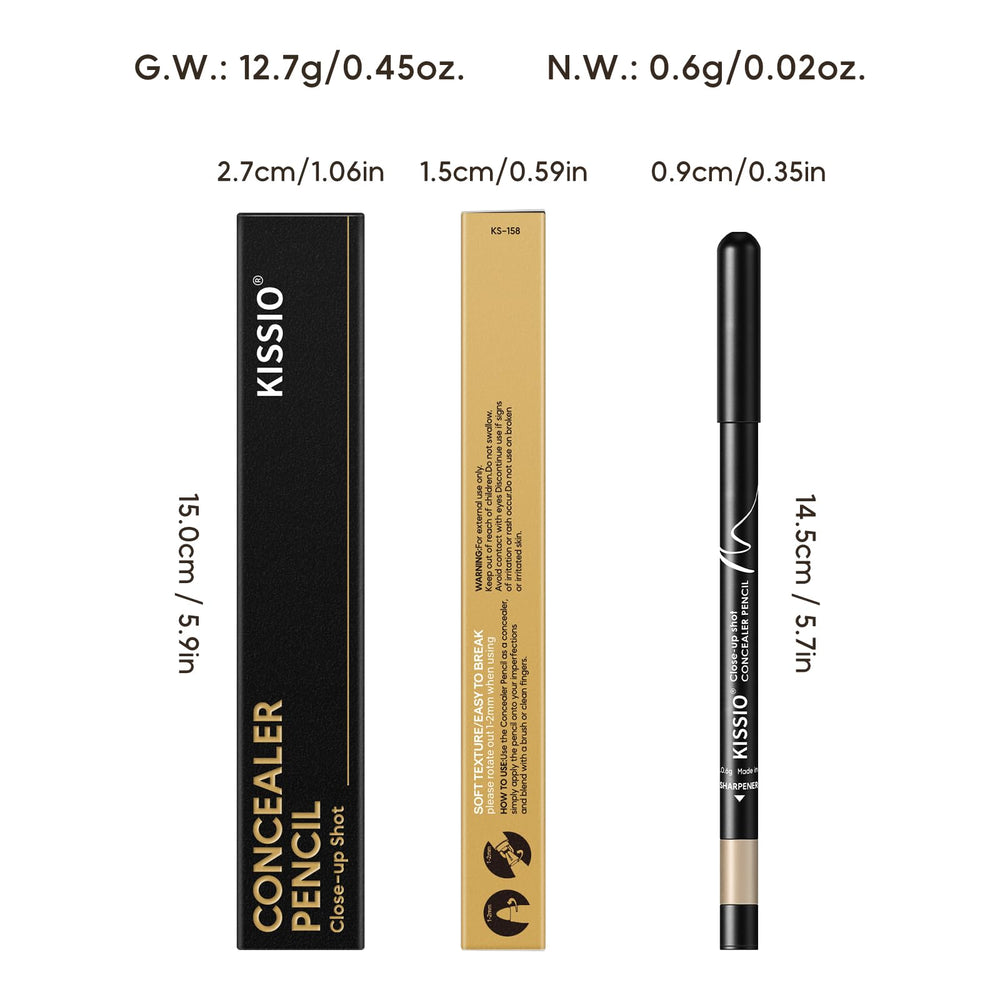 KISSIO packaging with pencil and sharpener displayed showing what’s included and ready-to-use benefit