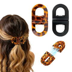 Kistreao front view of brown and black clips showing compact styling benefit