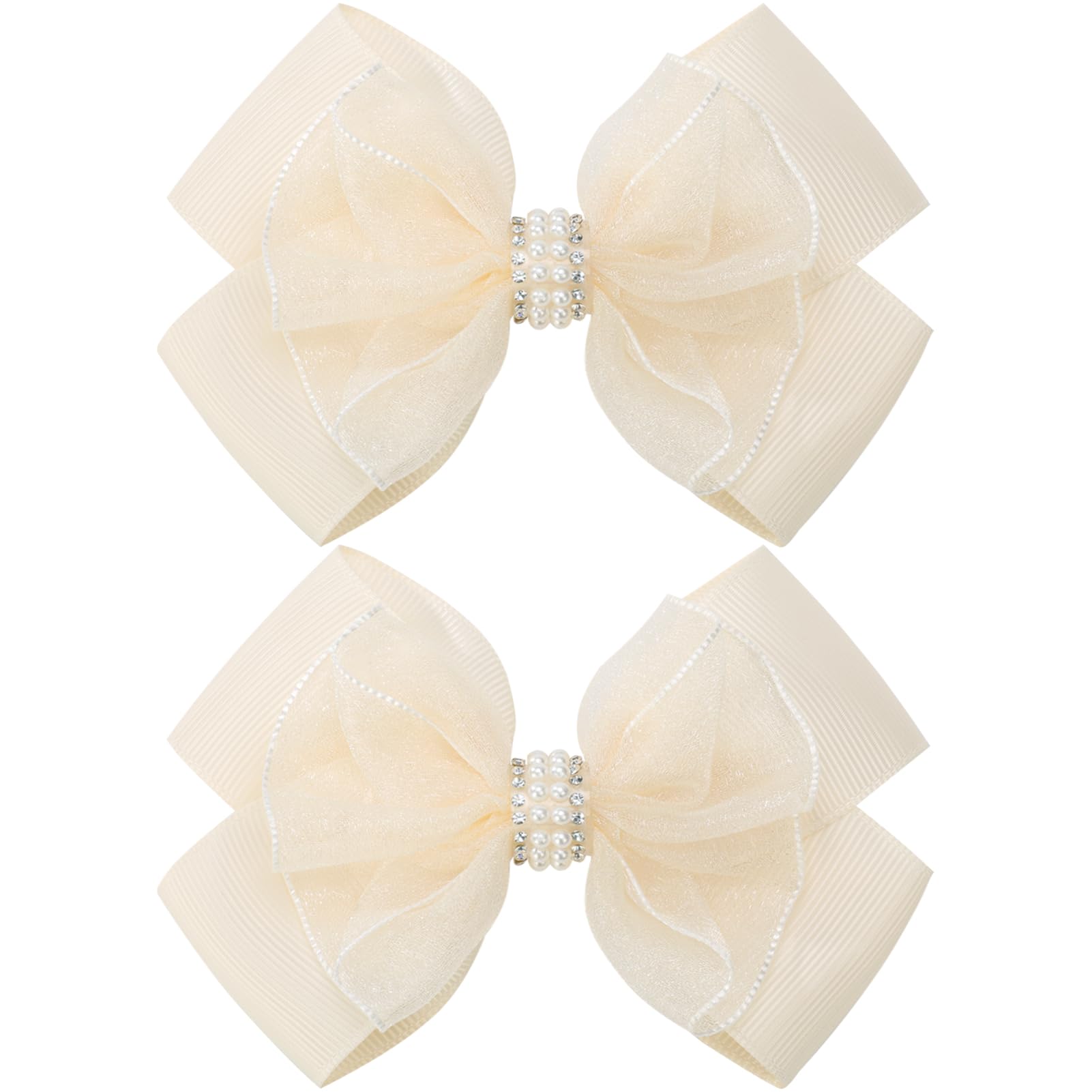 KISZU beige bow front view shows elegant accessory and secure hold