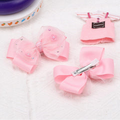 Kiszu bow worn on toddler showing pretty styling and comfort