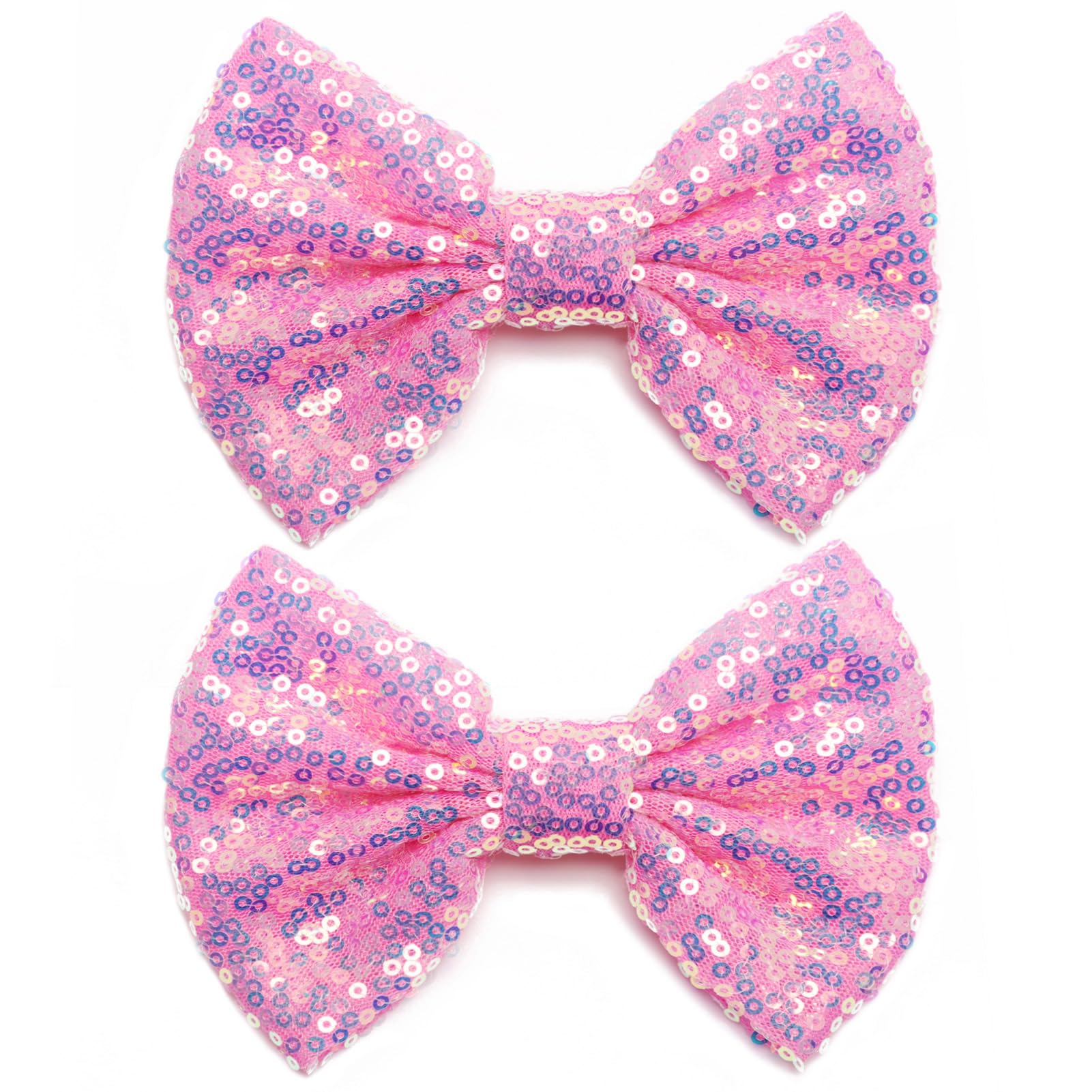 Kiszu front view pink bow showing sparkle and cute shape for styling