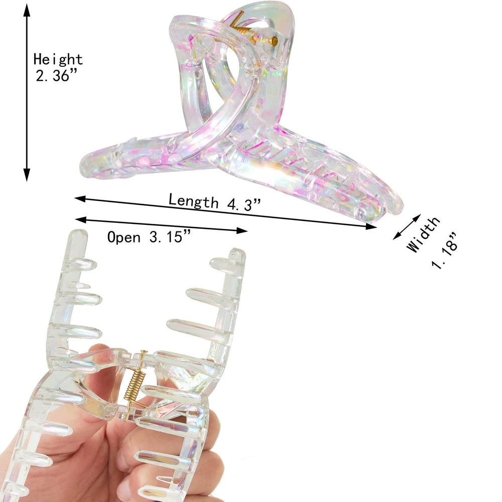 Kitiin banana clip held in hand showing length and strong grip for long hair