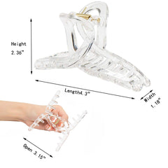 Kitiin banana clip open to show wide jaw and secure hold for gathered hair