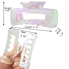 Kitiin square jaw clip securing half-up style for reliable all-day hold