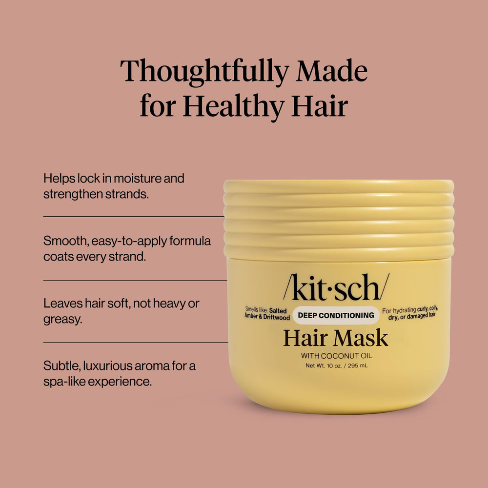 Kitsch hair mask being applied in-shower demonstrating smooth application benefit