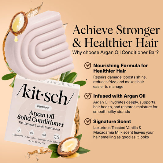 Kitsch close-up texture highlights argan-rich creamy finish for deep hydration