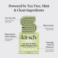 Kitsch shampoo bar in hand showing size and travel-friendly convenience