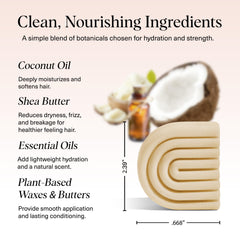 Kitsch coconut and shea butter ingredients displayed to show nourishing benefits