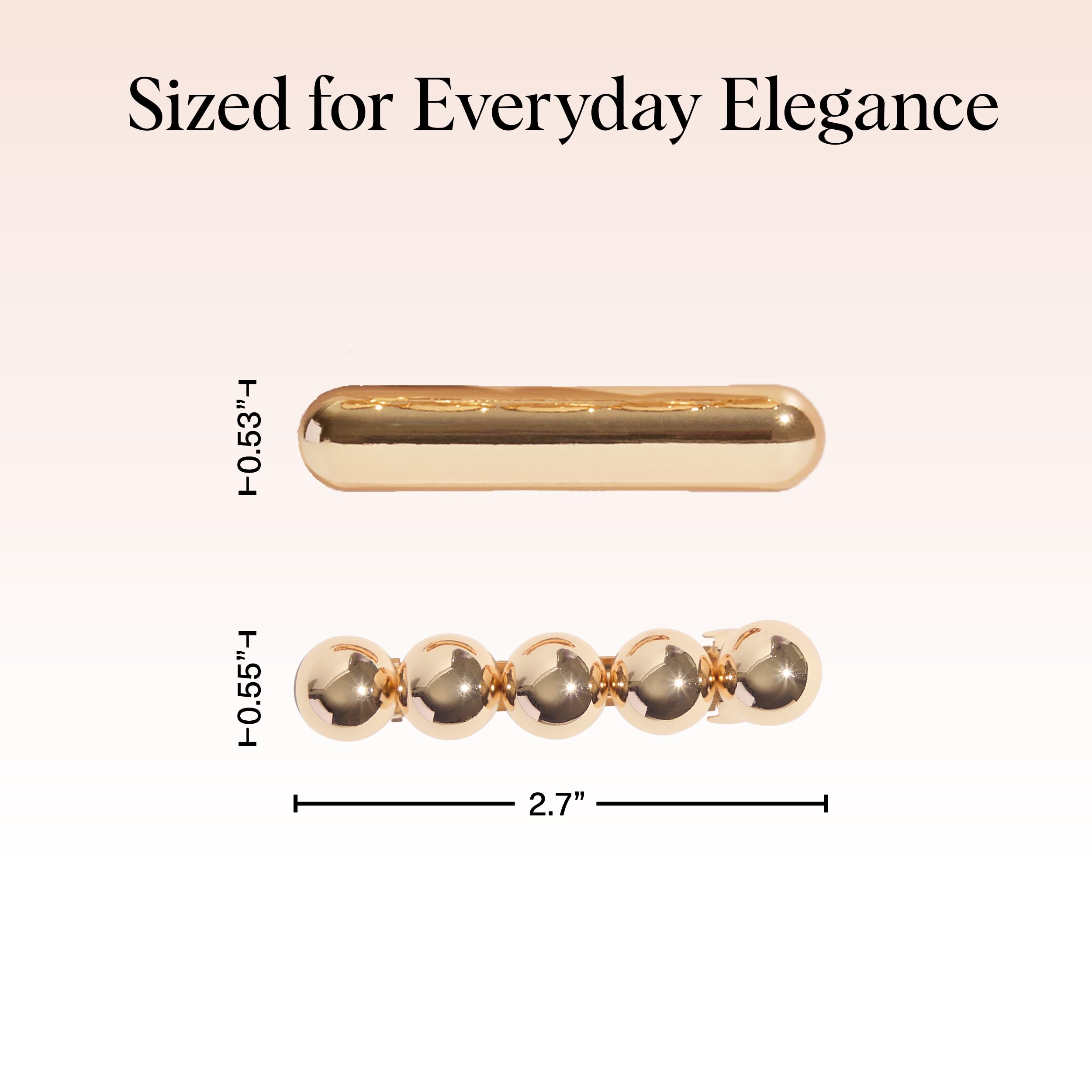 Kitsch barrettes paired with evening dress shows formal-ready accessory appeal