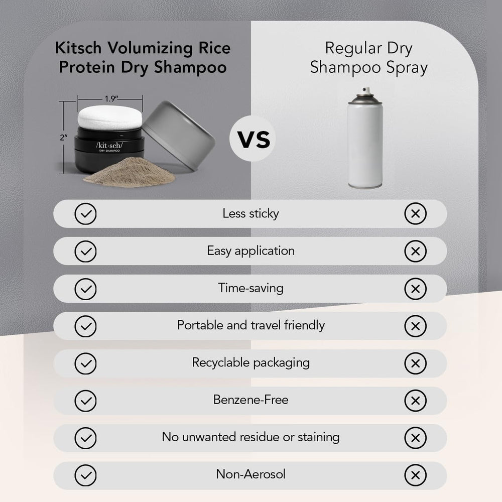 Kitsch before and after root lift showing visible volume and refreshed hair benefit
